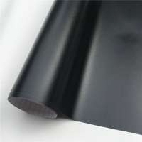 Black Leather Vinyl Wrap Leather Pattern PVC Adhesive Vinyl Film Internal Decoration 1.52m*30m